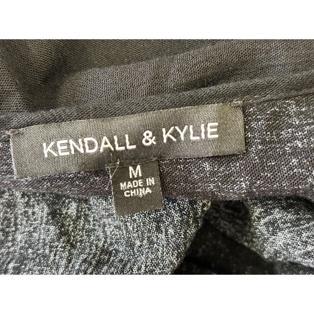 Kendall & Kylie Romper Juniors Size M Black Geometric Long Sleeve V Neck Boho - Picture 3 of 9